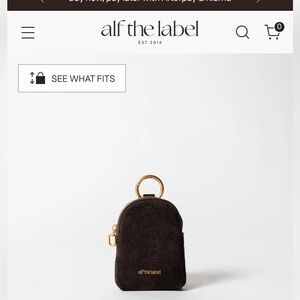All The Label Black Mini Bag with Gold Accents